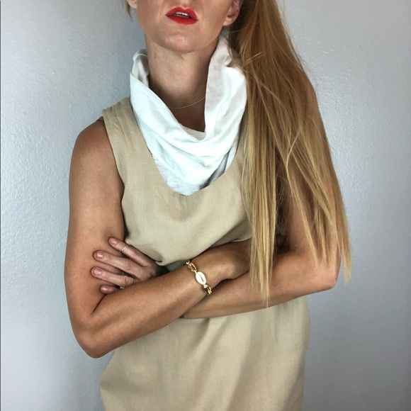 NORTON MCNAUGHTON Vintage 90’s Tan Dress Small - Picture 5 of 15